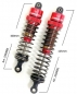 Preview: 2330060 Stoßdämpfer ALU / rot 100mm / 1:8 2 Stück