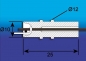 Preview: 72-3470 Schleppkupplung ALU/rund K25mm (D1,2)