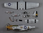 Preview: DB003PG DERBEE P51D-Mustang 75cm PNP gelb Warbird