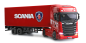 Preview: 22783 Mini-Scania 730 S mit Kofferauflieger proportional 4WD 1:64 RTR rot