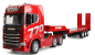 Preview: 22808 Scania 770 S Zugmaschine + Tieflader-Sattelauflieger 6x4 1:24 RTR rot