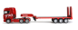 Preview: 22808 Scania 770 S Zugmaschine + Tieflader-Sattelauflieger 6x4 1:24 RTR rot