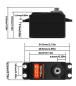 Preview: DS027 DS Servo DS4125 Low Profile 29KG/0.15sec@7.4V DSSERVO DS4125 - Kraftvolles 25kg Digital-Servo