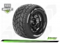 Preview: LR-T3320BCH Reifen/F. MFT - MT-ROCKET 1:8 Monster Truck Komplettradsatz - Fertig Verklebt - Sport - Bead Style 3.8 Felgen Schwarz-Chrom - 1/2-Offset