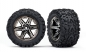 Preview: TRX6773 Reifen/Felgen 1:10 TRX 2.8/RXT schwarz, Chromfelge