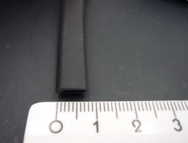 1023144 Cockpitgummi  bis 2mm 1mtr. schwarz