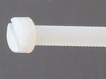 10690 M5x50 Zylinderkopfschrauben mit Schlitz Nylon 10 Stück