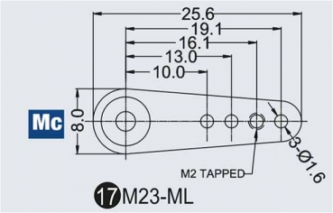 118707 Servohebel Hitec Mini/ALU