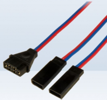 1253/08 Adapterkabel 2 x JR -> MPX6pol 10cm