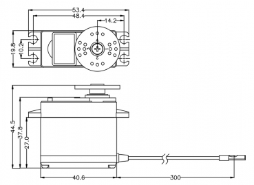 13-8645 Servo Hitec HSR-2645CR Continuous Li/Mi/Re
