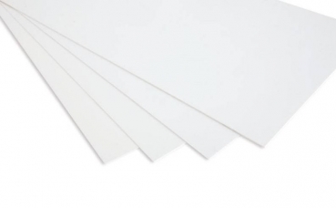 Polystyrol-Tafel weiß 2,0mm 25x50cm