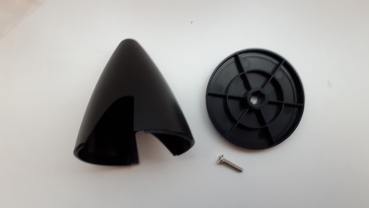 AS-AH0011P-035 Spinner 60mm / spitz / 6K. Arrows schwarz
