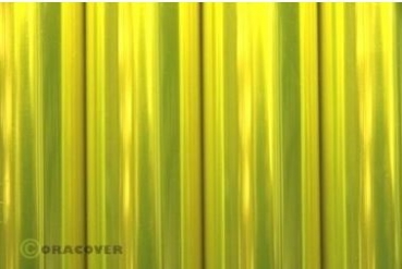 21-035-002 ORACOVER Bügelfolie transparent fluoreszierend gelb 2 mtr. Rolle