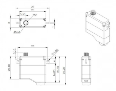 S0022014 Servo MKS HV6120digi 3,5-8,4v 54N