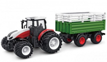 22601 RC TRAKTOR MIT VIEHTRANSPORTER, SOUND & LICHT, 1:24 RTR