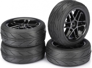2510003 Reifen/Felgen 1:10 20-SplitSpoke schwarz