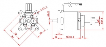 AL2835-10 BL-Motor DP AL2835-10 3-4S/850kv