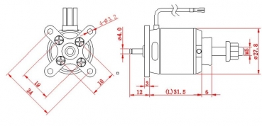 AL2835-9 BL-Motor DP AL2835-9 3-4S/850kv