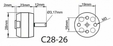 314952 BL-Motor ROXXY C28-26 / 1900kv 2-3S 45g