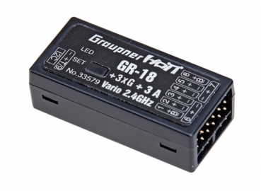 33579 Empfänger HoTT GR-18 +3xG+3A+Vario