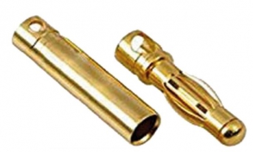 40002 Goldkontaktstecker-/Buchse 4mm