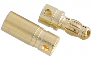 40024 Goldkontaktstecker-/Buchse 3,5mm 10 Paar