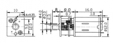 42204 Getriebemotor MicroPile 150:1/110U 6V