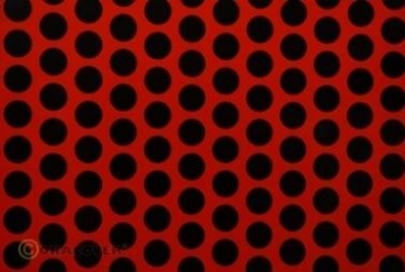 ORASTICK FUN 1 Klebefolie hellrot/schwarz 2 mtr. Rolle