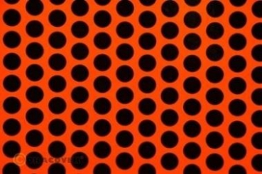 45-064-071-002 ORASTICK FUN 1 Klebefolie fluoreszierend rotorange-schwarz 2 mtr. Rolle