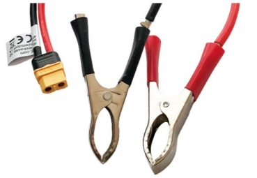 46267 Ladeadapter XT60 (Buchse) -> Krokoklemmen 1mtr.