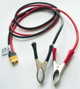 46267 Ladeadapter XT60 (Buchse) -> Krokoklemmen 1mtr.