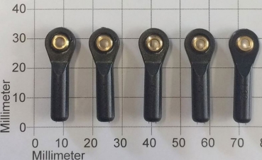 5203 Kugelgelenk/Kugel 6,5mm / M3 - B3mm 5 Stück KUGELPFANNE MIT KUGEL (BOHR. D3)