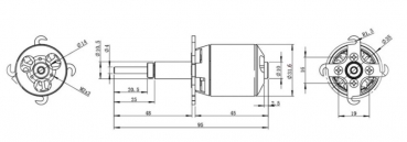 5832 RO-POWER TORQUE LS 3223/10 Brushless Motor 1200 K/V