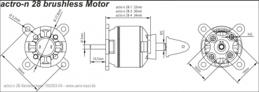 700304 BL-Motor actro-n 28-4-880 2-4S -280W