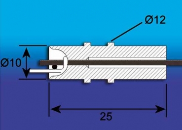72-3470 Schleppkupplung ALU/rund K25mm (D1,2)