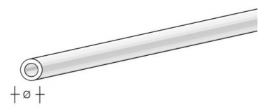 772838 Kunststoff-Profil "O" Rohr Ø 6x4mm 1 mtr.