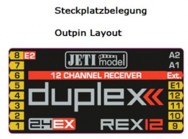 80001240 Empfänger Jeti-DUPLEX REX-12EX