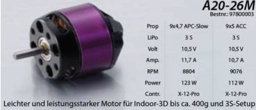 97800003 BL-Motor Hacker A20-26 M EVO -150W
