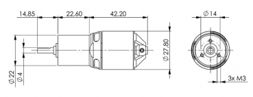 97800007 BL-Motor Hacker A20-22 L EVO 2-3S -200W