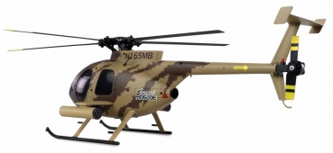 25336 AFX MD500E MILITÄR BRUSHLESS 4-KANAL 325MM HELIKOPTER 6G RTF BRAUN