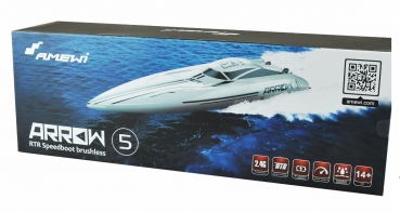 26088 ARROW-5 BL-Speedboot 63cm RTR weiß