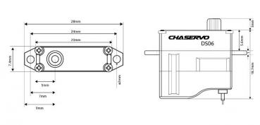 Servo CHA DS06 7,4mm -20N/0,07s
