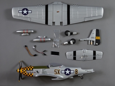 DB003PG DERBEE P51D-Mustang 75cm PNP gelb Warbird