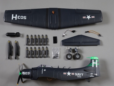 DB005PB DERBEE A1-Skyraider 80cm PNP blau Warbird