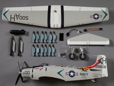 DB006PG DERBEE A1-Skyraider 80cm PNP grau Warbird