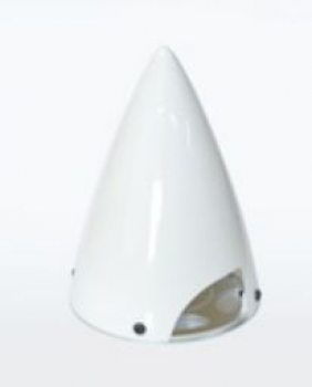 26086WN Kunststoff-Spinner Ø 86 mm weiß mit Aluminium Grundplatte
