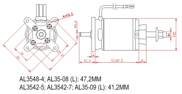 AL3509 BL-Motor DP AL35-09 3-4S/920kv