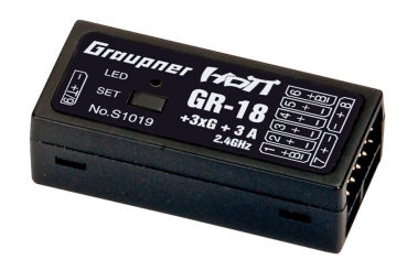 GS1019 GRAUPNER GR-18 + 3XG + 3A HOTT EMPFÄNGER