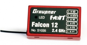 S1035 Empfänger HoTT FALCON-12 6KGyro rot