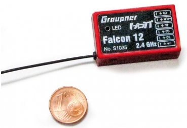 S1035 Empfänger HoTT FALCON-12 6KGyro rot